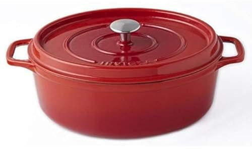 Cocotte Ovale - 33 cm - Fonte Emaillée - Rouge