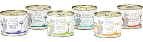 MjAMjAM - Premium Nassfutter für Hunde - Mixpaket II - mit Huhn & Ente, Rind, Pute, Kalb, Truthahn, Lamm, 6er Pack (6 x 200 g), naturbelassen mit extra viel Fleisch