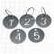 StayMax Nummernschilder mit Ringen aus Edelstahl 1-25