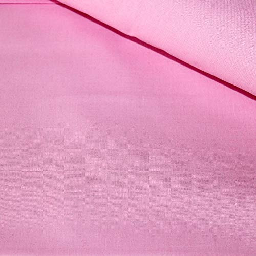 Pingianer 100% Baumwolle Uni Einfarbig Baumwollstoff Kinderstoff Meterware Handwerken Nähen Stoff (Dunkelrosa, 100x160cm (9,99€/m))