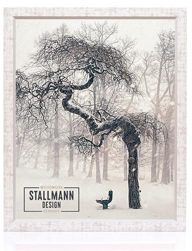 Stallmann Design Bilderrahmen my Frames 60x90 cm weiss gewischt Rahmen fuer Dina 4 und 60 andere Formate Fotorahmen Wechselrahmen aus Holz MDF mehrere Farben wählbar Frame für Foto oder Bilder
