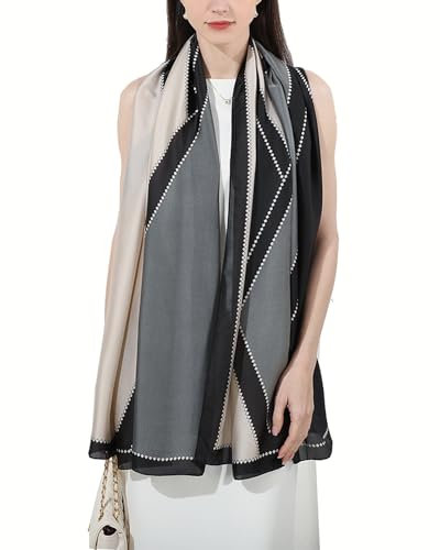 Sciarpa 100% Seta per Donna Colore sfumato, Scialle di eleganti ed Moda Dona alla signora un regalo molto buono