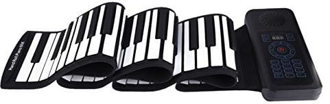 Roll Up Piano, 88 Tasten Tragbares Aufrollbares Klavier, Elektronische Tastatur Aufrollen Wiederaufladbare Klavier für Anfänger Klavier