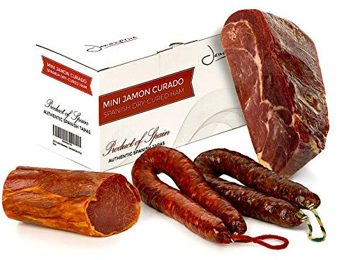 Jambon Serrano Cru Désossé 1 KG + Lomo (Longe) Duroc Naturel 250 gr + Chorizo Paprikawurst 200 gr + Saucisson (Salchichón) Serrano 200 gr - Jamon Serrano Jamonprive
