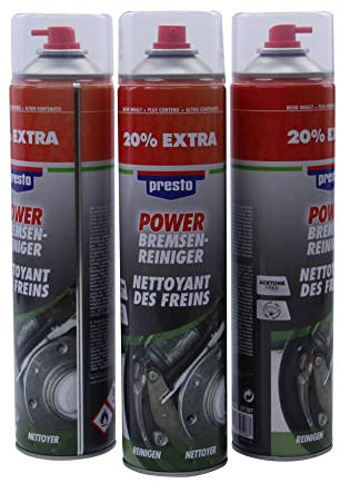 Bremsenreiniger 3X 600ml Presto Power Teilereiniger Acetonfrei 600 ml Spraydose