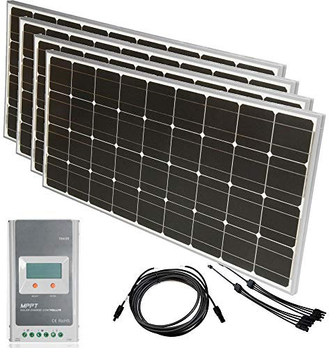 Solar Set 12 V Solaranlage MPPT Laderegler Solarkit PV Wohnmobil Solarmodul, Wattzahl:400W