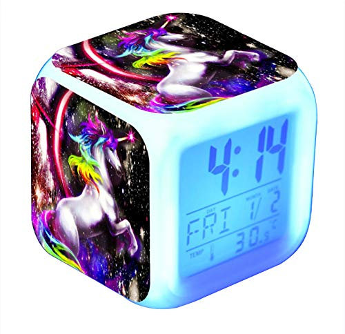 Kinder Wecker Liefern Pferd Tier Farbe Kreative Neue Kleine Wecker LED Night Glowing Elektronische Alarm Geburtstagsgeschenke für Erwachsene (15)