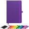 Blocco note per appunti, in formato A5, pagine bianche senza righe, con copertina rigida, blocchetto, diario, colore: Viola