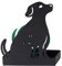 MONTEMAGGI Porte-manteau pour chien, assise en métal, noir, 14 x 5 x 19 cm