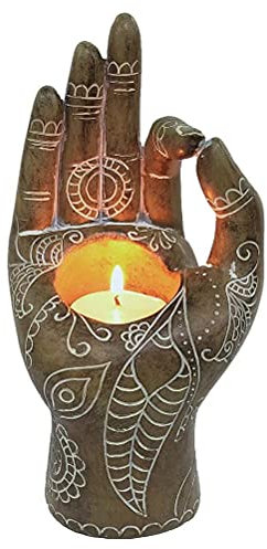 PUNELE Buddha-Yoga-Kerzenhalter, Teelichthalter, Kunstharz-Dekorationen, Schreibtischkerzendekoration, Familie, Kerzenhalter, Statue, Heimbüro, Sammlerfiguren entspanntes