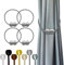 Hion Magnetische Vorhang Raffhalter Grau 4 Stück, Vorhang Raffhalter Schnallen Holdbacks Halter Haken Clip für Zuhause Schlafzimmer Büro Dekorativer Vorhang