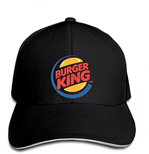 klassisch Baseball Kappe mit weißem Seitenrand Sandwich BB Cap Burger King Food Burger Fries Meat Lover Sporthut Sonnenhut Geschenk Hip Hop Geschenk