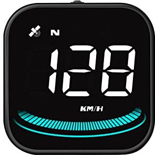 GPS Smart Tachometer, Auto HUD Head Up Display KMH & MPH Digital mit Übergeschwindigkeitsalarm Ermüdungswarnung beim Fahren, Navigationskompass, 2,5 LCD Geschwindigkeitsmesser für alle Fahrzeuge