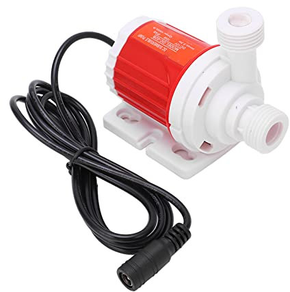 Mini Submersible Pump, 10W DC 12V Small Fountain Pump for Fish Tank Pond Aquarium Hydroponic Systems, 1000L/h, 10.8ft Lift, Quiet Brushless IPX8 Waterproof Circulating Water Pump