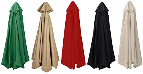 WIEBED Replacement Parasol Canopy, 2.7M/3M+6 Arms/8 Arms Replacement Parasol Fabric Cover For Garden Umbrella,5 Colors To Choose From (Color : Green, Size : 2.7M/8ribs)