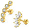 Briana Williams 2stk Knorpel Ohrpiercing Piercing Ohr Helix Chirurgenstahl 6mm Tragus Stecker Ohrstecker Ohrring 1.2mm