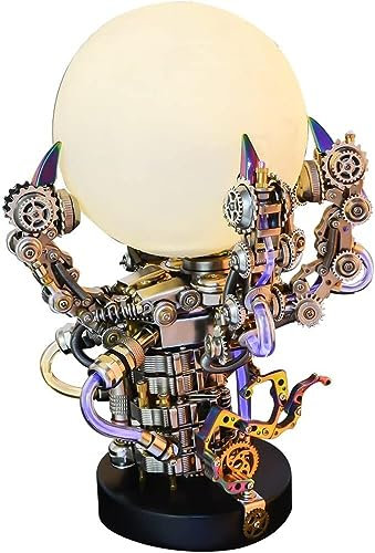 BAUFAS 3D-Metallpuzzle, mechanische Drachenklauenlampen-Modellbausätze mit Werkzeug, DIY-Montage, Steampunk-3D-Metallmodellbausätze for Bauen for Erwachsene, 1000 Teile (Size : Dragon Claw Lamp)