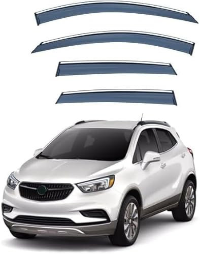 SUREI Auto Windabweiser für Opel Mokka X 2012-2019, Verschleißfest Langlebiger Luftabweiser Beschlagfrei Beschattung Auto Zubehör