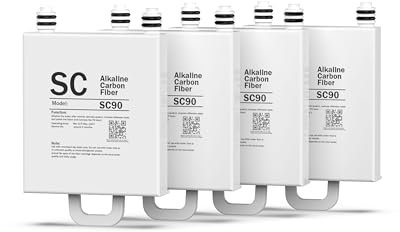 Frizzlife SC90 - Cartuccia filtro di ricambio per sistema di filtraggio dell'acqua a osmosi inversa WB99, alcalina, confezione da 4