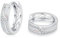 ZIPPICE Creolen Silber 925 Weiß Opal Ohrringe Damen 925 Sterling Silber Creolen Klein Weiß Zirkon Schmuck Geschenke für Frauen Ehefrau Mädchen
