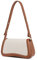 CLUCI Handtasche Damen, Klein Umhängetasche für Damen aus PU Leder, Modische Schultertasche mit verstellbarem,Beige mit Braun