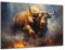 DARO Design - Wand-Bild 6mm HDF 30x20 cm Stier - Wand-Deko Bilder Wohnzimmer