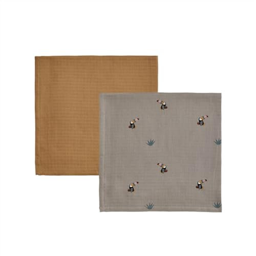 OYOY Mousseline 2er-Set aus Baumwolle H70x70cm