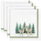 Arquiel Servietten Waldland Kiefer 4er-Set, Stoffservietten 100% Baumwolle Weiches Hochwertige Wiederverwendbare Esstisch Servietten Perfekt für Hochzeiten Küche Haushalt Party(45×45cm)