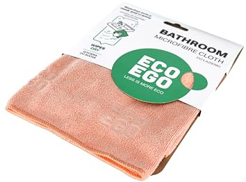 Eco Ego Microfibre Cloth Cleaning Cloth Microfibre Cloth Cleaning Cloth Window Cleaning Cloth for Bathroom Kitchen Window Bathroom Salmon 40 x 40 cm Pack of 1