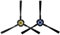 TALENTEC home | 1x Coppia di spazzole Laterali di Ricambio compatibili con ILIFE Robot Aspirapolvere A7, A9S, V8, V8S, V80, X750, X785 | Colore Giallo, Blu e Nero