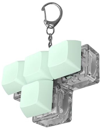 Tastatur-Fidget-Clicker-Schlüsselanhänger, Tastatur-Clicker-Spielzeug,Leuchtendes 4-Schlüssel-Schafttester-Fingerspielzeug - Fingerspielzeug, lustiger sensorischer Schlüsselanhänger, Schafttester, ent