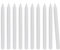 Scentoria 10er Stabkerzen, Premium Spitzkerzen Weiß, Tafelkerzen Weiß Ø 2,1 cm · 22 cm, Kerzen Lang mit 4 Std Brenndauer, Geruchlos Stabkerze für Tisch dekoration, Bankett, Hochzeit