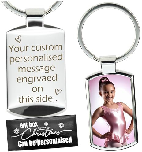 Personalised Dad Keyring Fathers Day Gif from Daughter Daddy First Key Chain from Baby Custom Photo Engraved Father's Day Gifts Daddy's Little Girls Keepsake Dada Grandad Uncle Keychain Birthday, 24