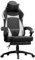 Dowinx Gaming Stuhl Racing Gamer Stuhl, Ergonomischer Gaming Sessel mit Lendenwirbelstütze, Gaming Chair PU Leder 150KG, Schwarz Weiß