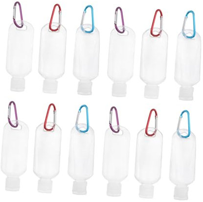 Beaupretty Flacon De Voyage Rechargeable Avec Crochet 11.5X4X3 Cm 10 Pièces Bouteilles Plastique Réutilisables Pour Shampooing Lotion Gel Douche Soin Visage Sport Randonnée