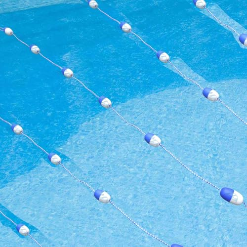 Schwimmbecken-Bahnteiler, Pool-Sicherheitsseil und Bojen-Set, Bahnmarkierungsboje, schwimmende Kugelleine, Pool-Sicherheitsteiler, Pool-Sicherheitsseil, Pool-Trennseilboje, Pool-Trennwand(22m/72ft)
