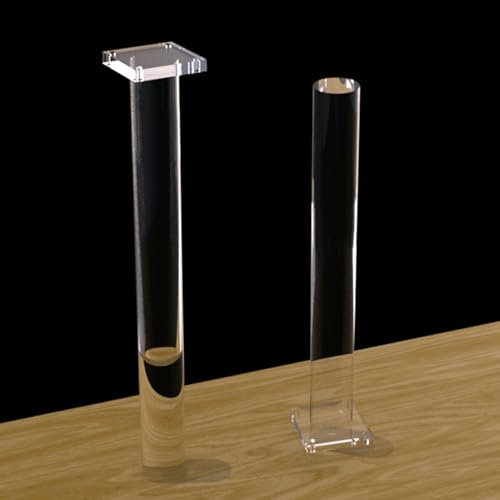 GLMGBP Pieds de Meubles en Acrylique Haute Transparence, Installation DIY pour Tables à Manger, Tables Basses et comptoirs de Bar, Comprend 4 vis 4 cm x 70 cm