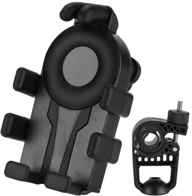 WpecM Motorbike Phone Holder For BMW Motorrad R 18 Roctane R 18 Classic, Motorcycle Phone Mount, 360° Rotation Motorbike Phone Mount, Anti Vibration, For Rear View Mirror Handlebar,Black-A