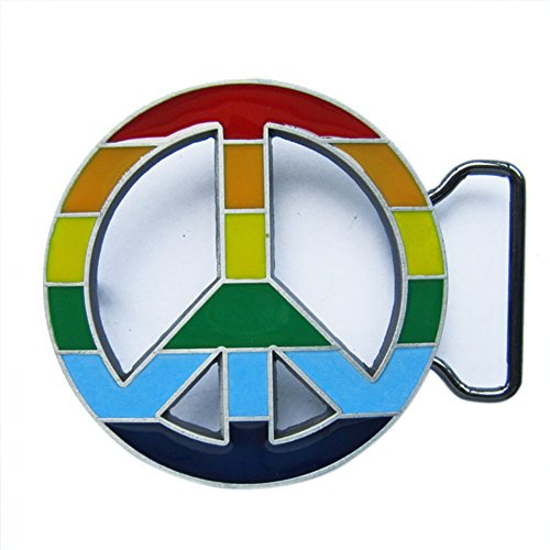 JEAN'S FRIEND New Vintage Peace Sign Rainbow Flag Belt Buckle Gürtelschnallen