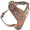 Bestia |Aztec| Leder Brustgeschirr für große Hunde. Bis 145 cm Brustumfang. 100% Leder. Handgefertigt. Top Qualität