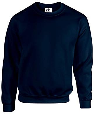 D&H CLOTHING UK Premium Sweatshirts Plain Workwear Casual Crewneck Jumper Sweater Sports Leisure Fleece Navy