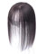 Echthaar-Topper, Clip-in, 7 x 10 cm, Mono-Kronen-Topper Wiglet Haarteile mit Pony für Frauen, natürlicher Haaransatz, 40,6 cm, Dunkelbraun