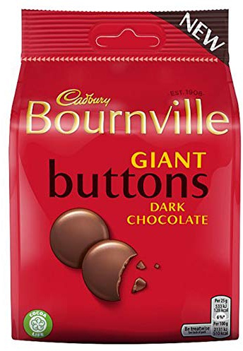 Cadbury Bournville Dark Chocolate Giant Buttons, 110 g