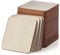 80 piezas de madera sin terminar, cuadradas de 7.6 cm, cuadradas de madera en blanco, azulejos de recorte de madera natural, rebanadas de madera, pintura, posavasos de madera sin terminar