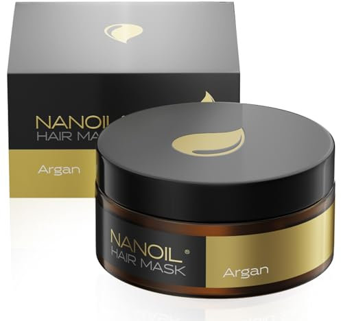 Haar Maske mit Arganöl Nanoil Argan Hair Mask 300ml - Regeneriert, Stärkt und Baut Geschwächtes Haar Wieder Auf