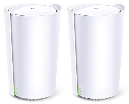 TP-Link Deco X90 AX6600 Wi-Fi 6 WLAN Mesh (Triband 6600Mbit/s, AI-Driven Mesh, 4×interne High-Gain Antennen, ohne Ladenzeiten, kompatibel mit Amazon Alexa, Schnellinstallation, Homeshield, 2Pack)weiß