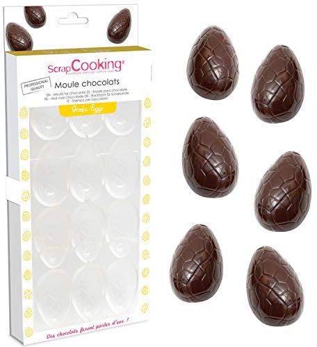 ScrapCooking - Moule Rigide Œufs en Chocolat - 12 Empreintes Œufs de Pâques - Accessoire Pâtisserie Qualité Professionnelle - 6753