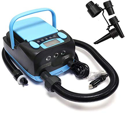 Star Pump - PB-PMP-STAR9P - Pompe de gonflage Sup Star Pump 9 Plus - 16psi - Prise de 12V - Arrêt Automatique - Ecran LCD Bleu Clair Taille Unique