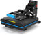 Delclynee Máquina de prensa de calor de alta presión de 15 x 15 pulgadas para camisetas, impresora de sublimación digital de calidad industrial, negro, plástico, DC-1515