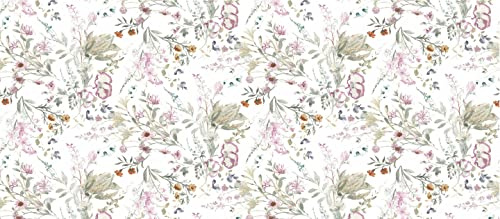 d-c-fix Wachstuchtischdecke PVC-free Whisper Flower - abwaschbar wasserdicht - In- & Outdoor - Wachstuch Plastik-Tischdecke Wachstischdecke Tischtuch - 140 cm x 180 cm eckig